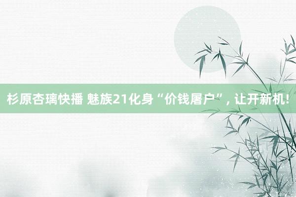 杉原杏璃快播 魅族21化身“价钱屠户”， 让开新机!